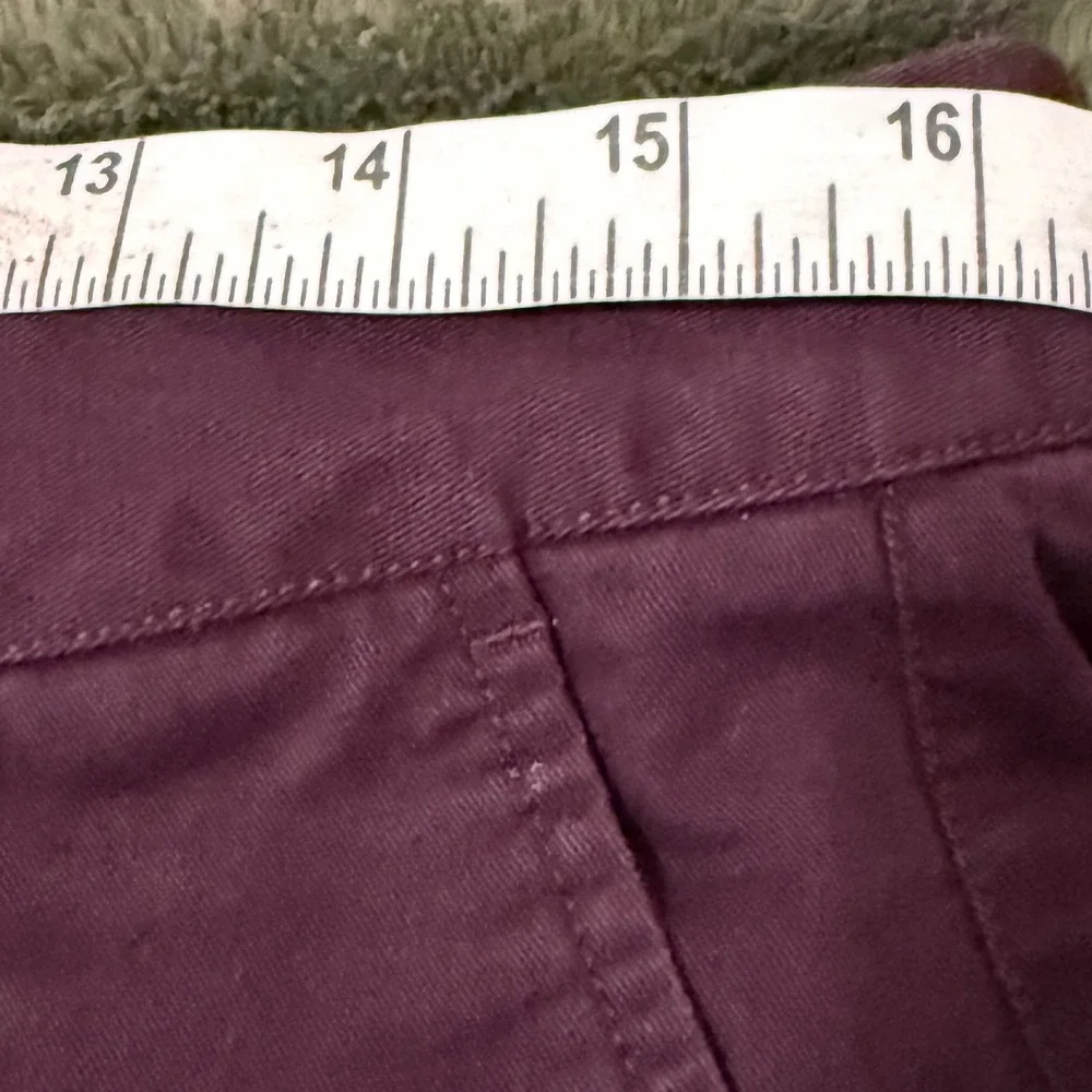 BONOBOS‎ Slim Fit Burgundy Chino Pants Mens Size 33x34 Flat Front Stretch